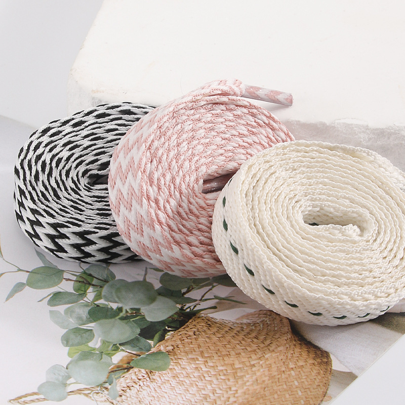 1Pair New 1.5CM Wide Wave Fat  - Lace Replacement Flat incelemesi ve fiyatı