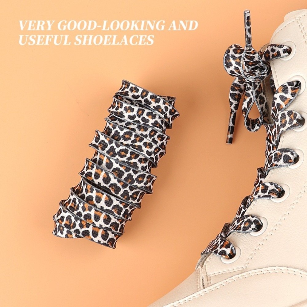 1Pair 120CM Fashion Leopard Pr - Lace Replacement Flat incelemesi ve fiyatı