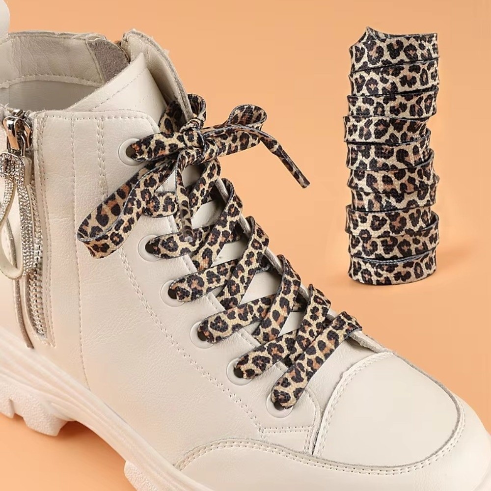 1Pair 120CM Fashion Leopard Pr - Lace Replacement Flat incelemesi ve fiyatı