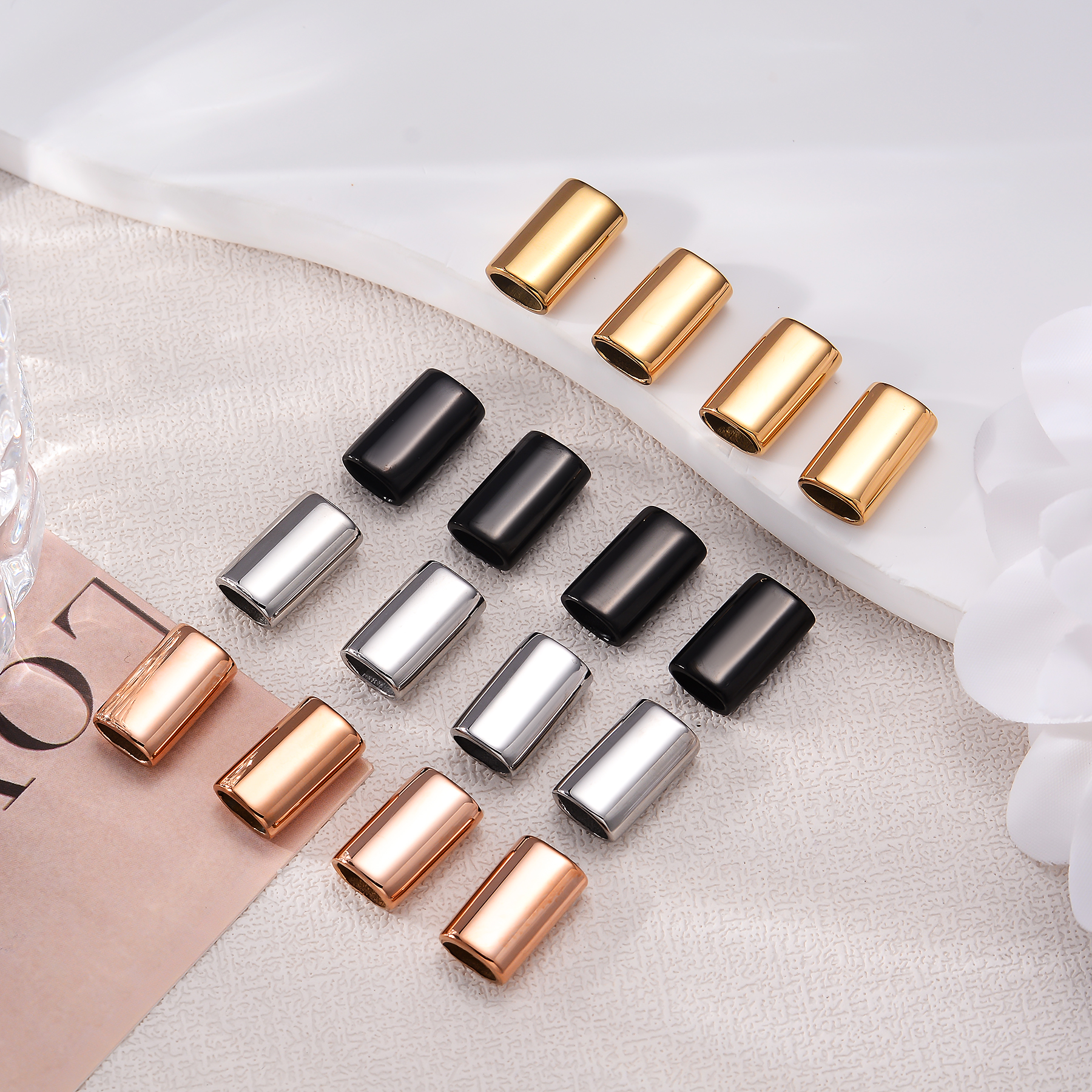 6PCS Stainless Steel Charm Sli - Patent Leather Shine incelemesi ve fiyatı