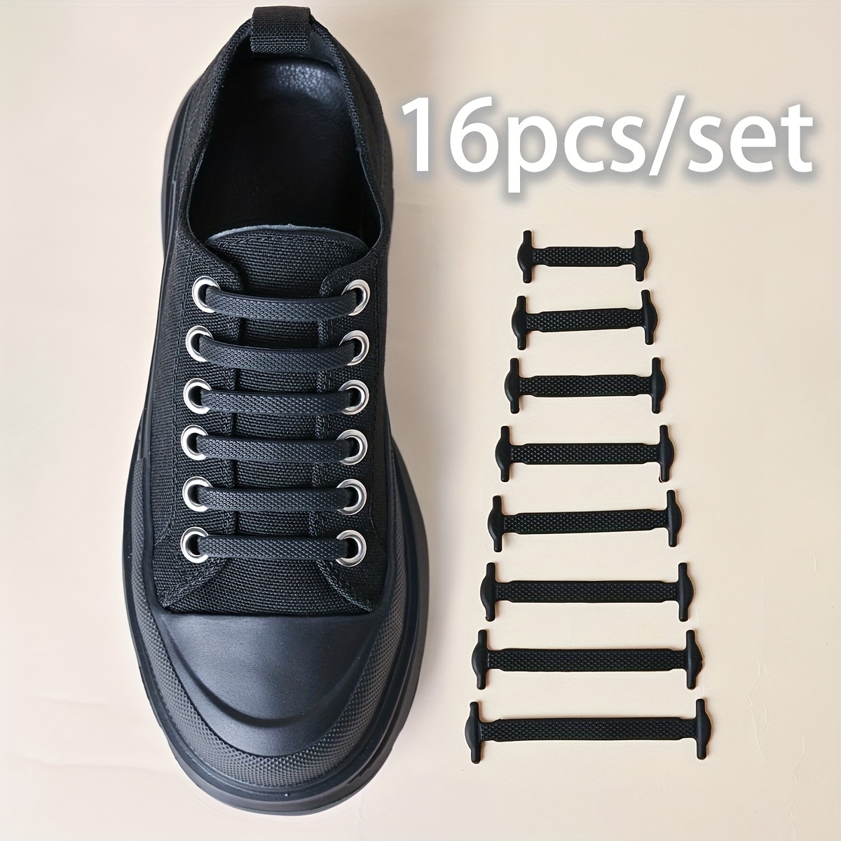 16pcs No Tie Shoe Laces, Elast - Lace Replacement Flat incelemesi ve fiyatı