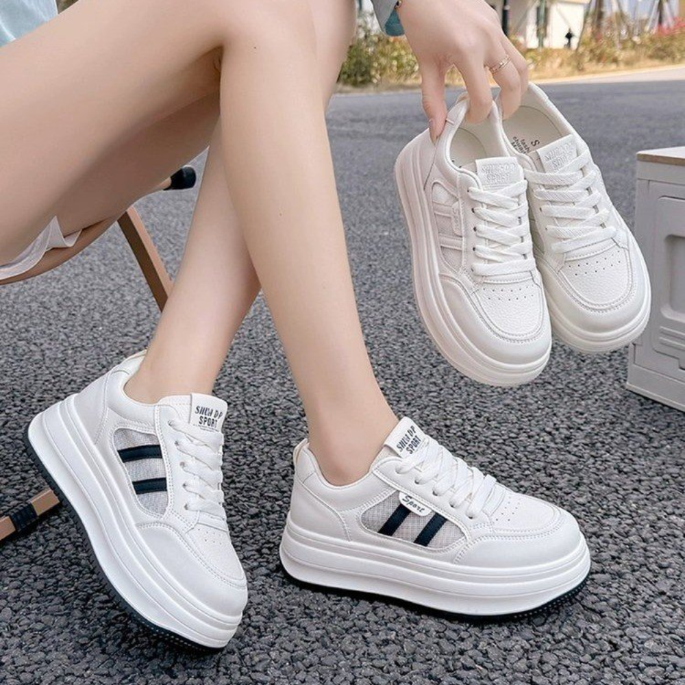 Women's Breathable Mesh Platfo - Leather Sneaker Care Kit incelemesi ve fiyatı